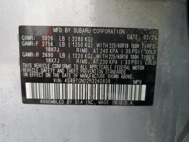 2024 SUBARU OUTBACK LIMITED XT