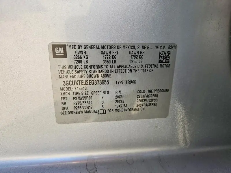 2014 CHEVROLET SILVERADO K1500 HIGH COUNTRY  