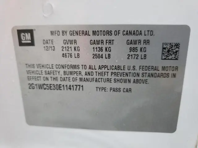 2014 CHEVROLET IMPALA LIMITED LTZ  