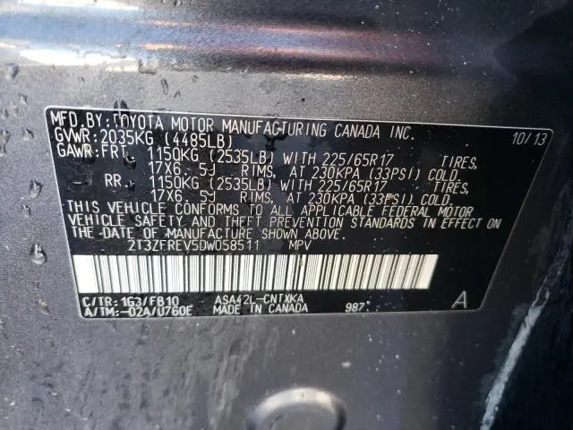 2013 TOYOTA RAV4 LE