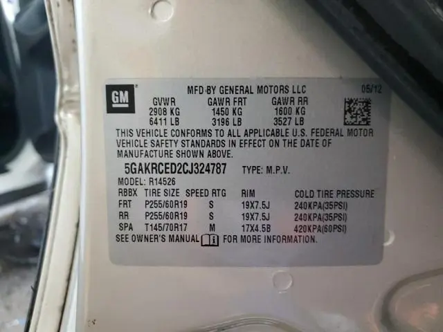 2012 BUICK ENCLAVE   