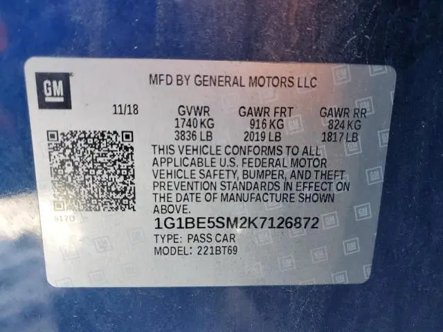 2019 CHEVROLET CRUZE LT