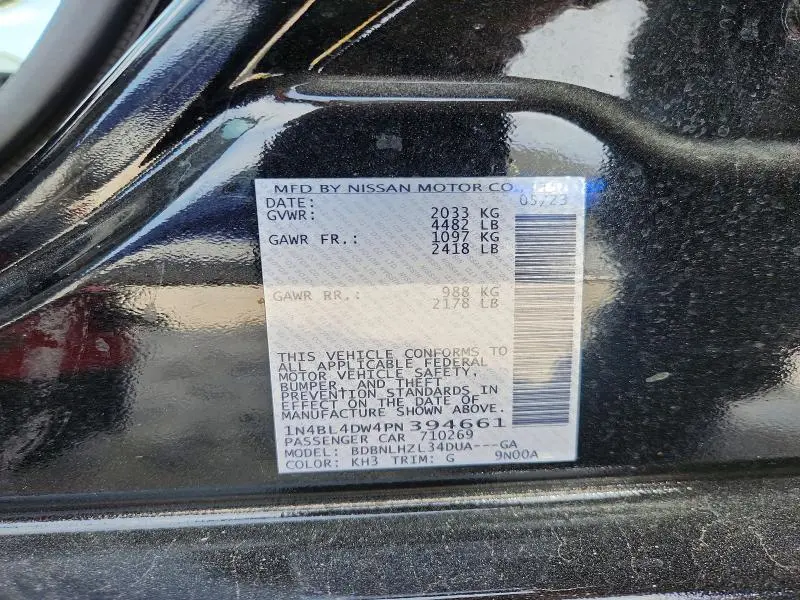 2023 NISSAN ALTIMA SV  