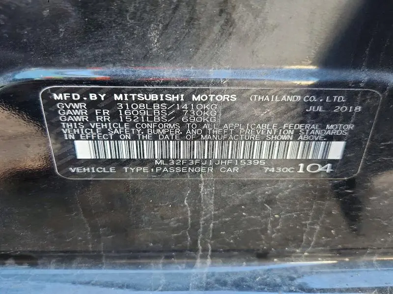2018 MITSUBISHI MIRAGE G4 ES  