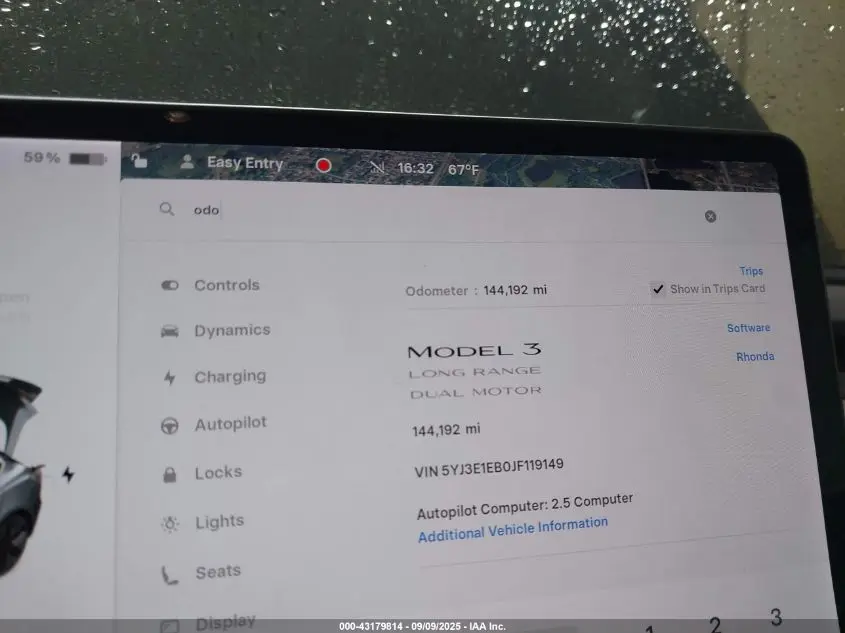 2018 TESLA MODEL 3 LONG RANGE/PERFORMANCE