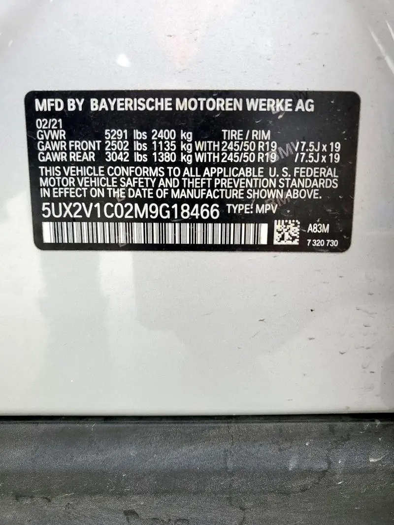 2021 BMW X4 XDRIVE30I  