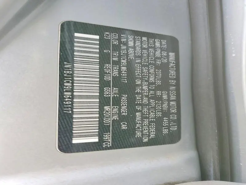 2020 NISSAN ROGUE SPORT S  