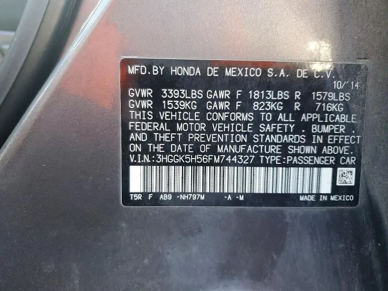 2015 HONDA FIT LX  
