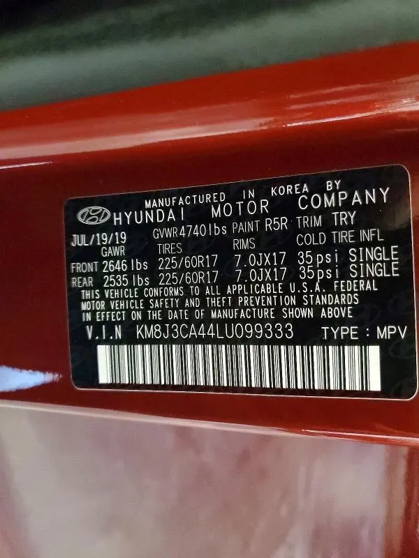 2020 HYUNDAI TUCSON VALUE  