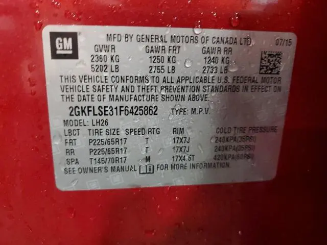 2015 GMC TERRAIN SLT  