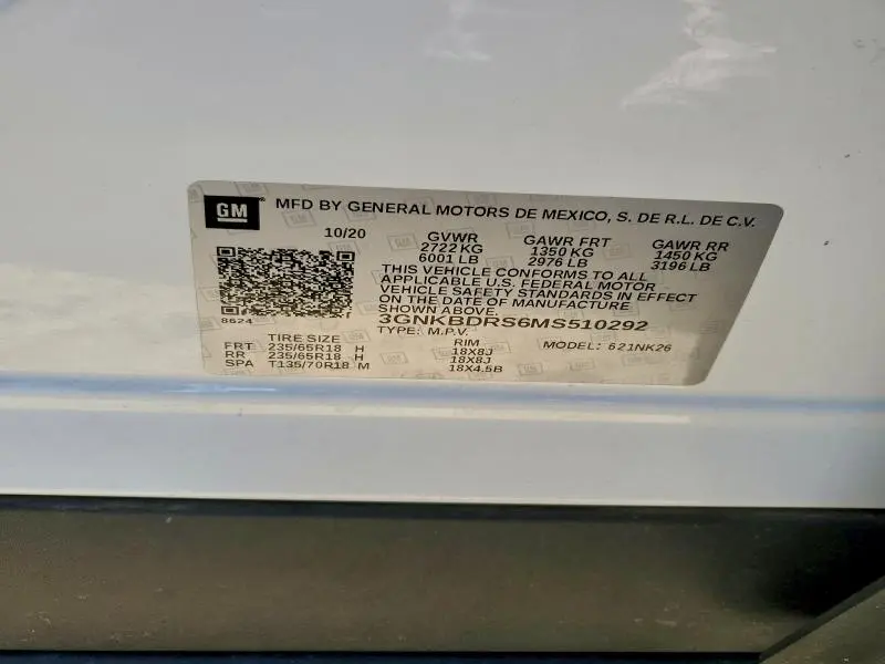 2021 CHEVROLET BLAZER 3LT  