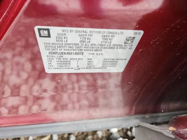 2016 GMC TERRAIN SLT  