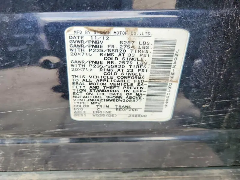 2013 NISSAN MURANO S  