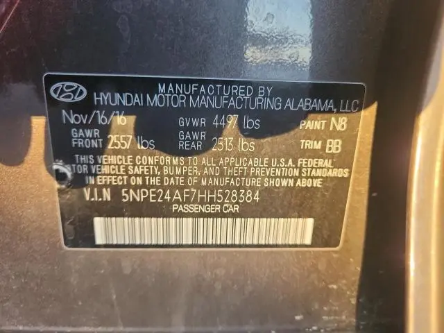 2017 HYUNDAI SONATA SE  