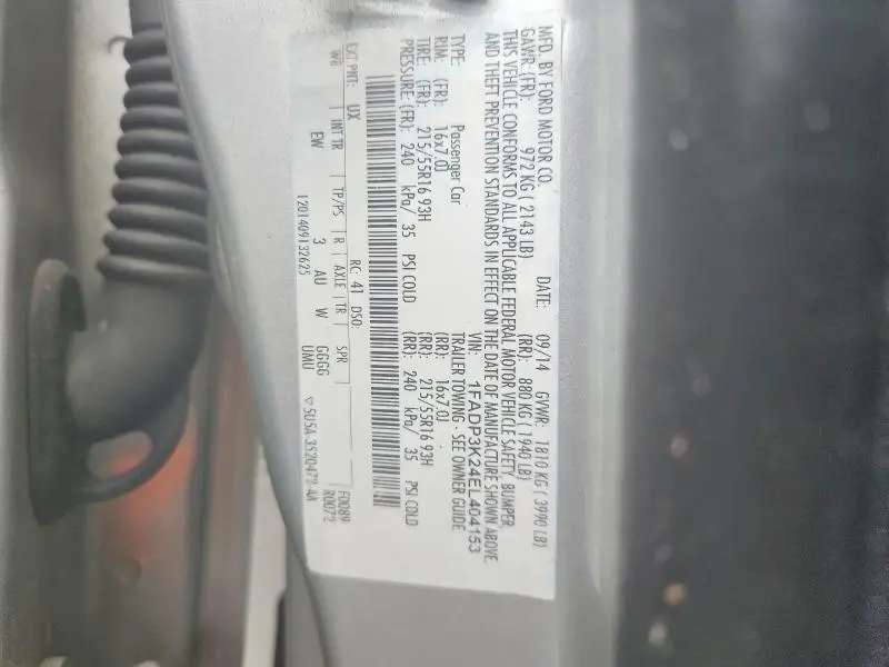 2014 FORD FOCUS SE  