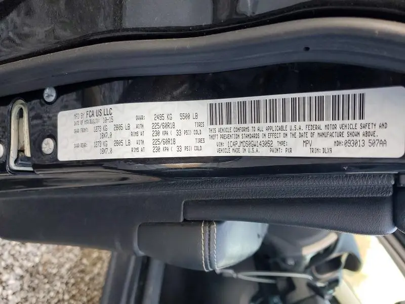 2016 JEEP CHEROKEE LIMITED  