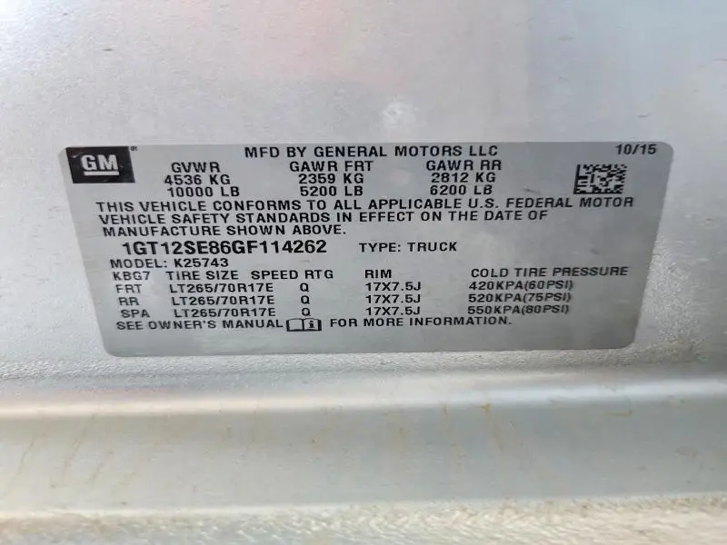 2016 GMC SIERRA K2500 SLE  