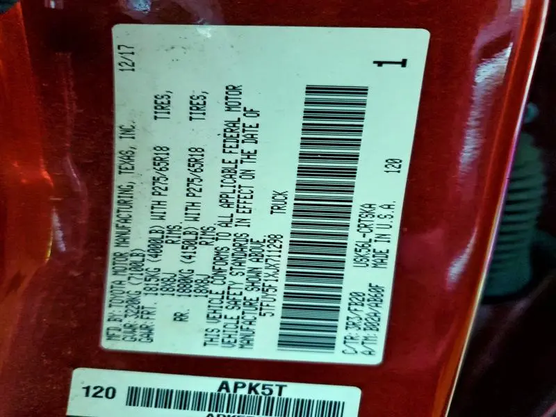 2018 TOYOTA TUNDRA DOUBLE CAB SR  