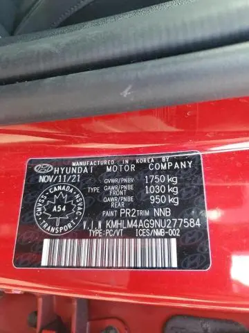 2022 HYUNDAI ELANTRA SEL  