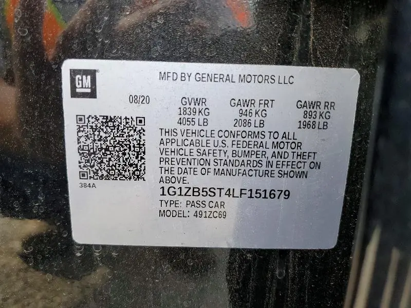 2020 CHEVROLET MALIBU LS  