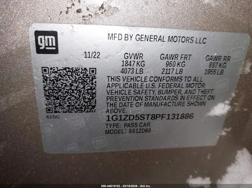 2023 CHEVROLET MALIBU FWD 1LT