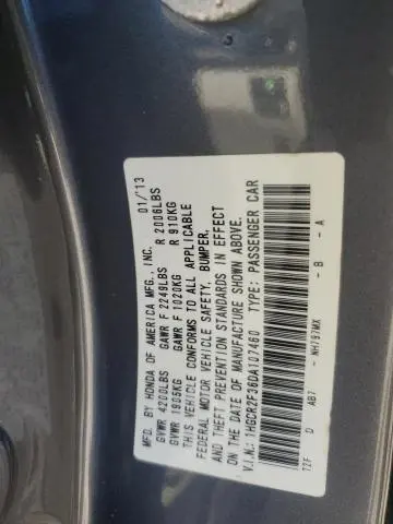 2013 HONDA ACCORD LX  