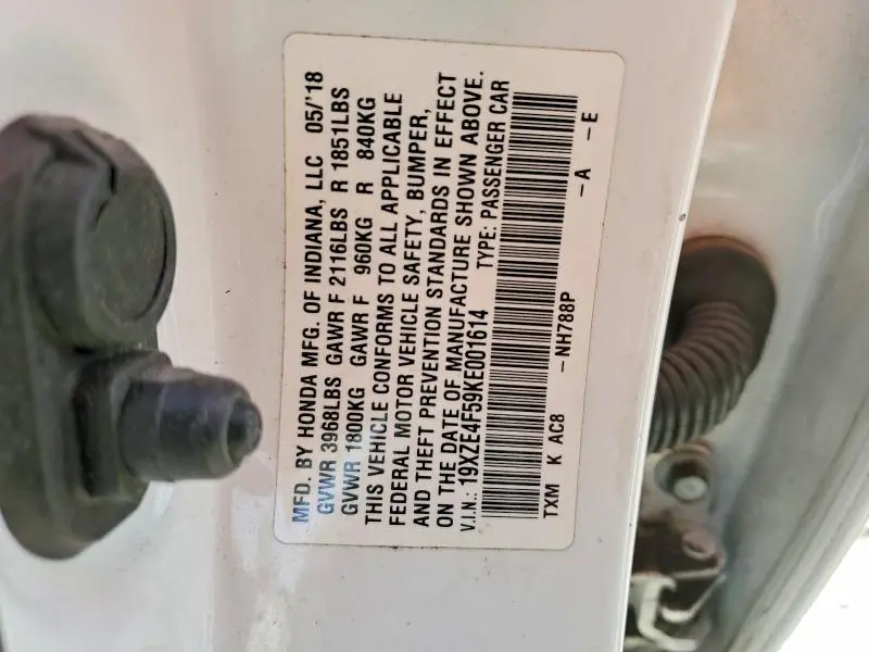 2019 HONDA INSIGHT EX  