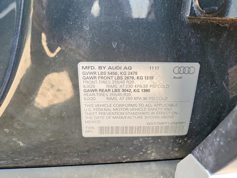 2018 AUDI Q5 PRESTIGE  