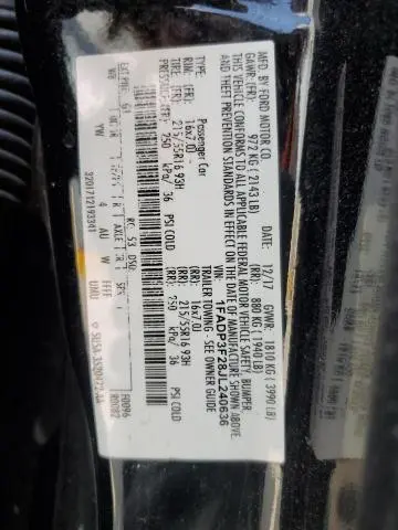 2018 FORD FOCUS SE  