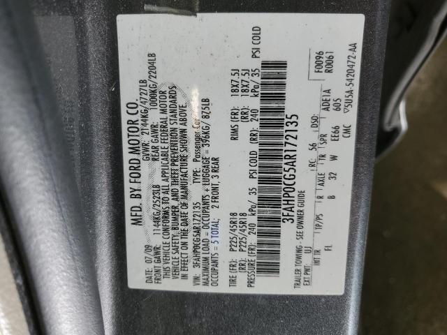 2010 FORD FUSION SEL