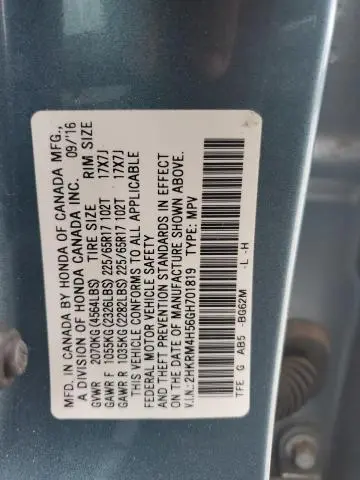 2016 HONDA CR-V EX  