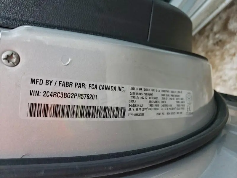 2023 CHRYSLER PACIFICA TOURING L  