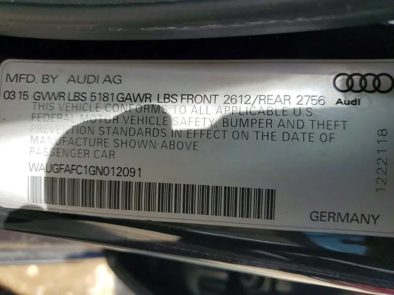 2016 AUDI A6 PREMIUM PLUS  