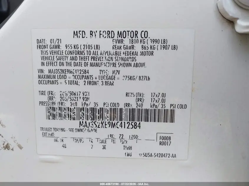 2021 FORD ECOSPORT TITANIUM