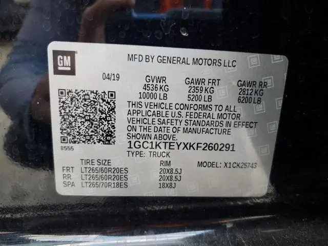 2019 CHEVROLET SILVERADO K2500 HEAVY DUTY LTZ  