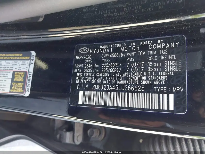 2020 HYUNDAI TUCSON SE