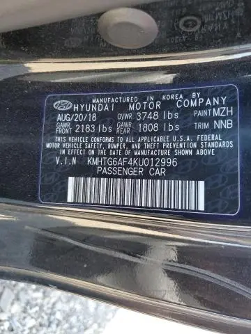 2019 HYUNDAI VELOSTER BASE  