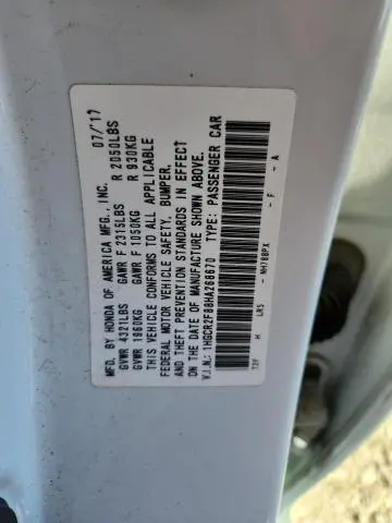 2017 HONDA ACCORD EXL  