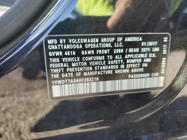 2017 VOLKSWAGEN PASSAT R-LINE  