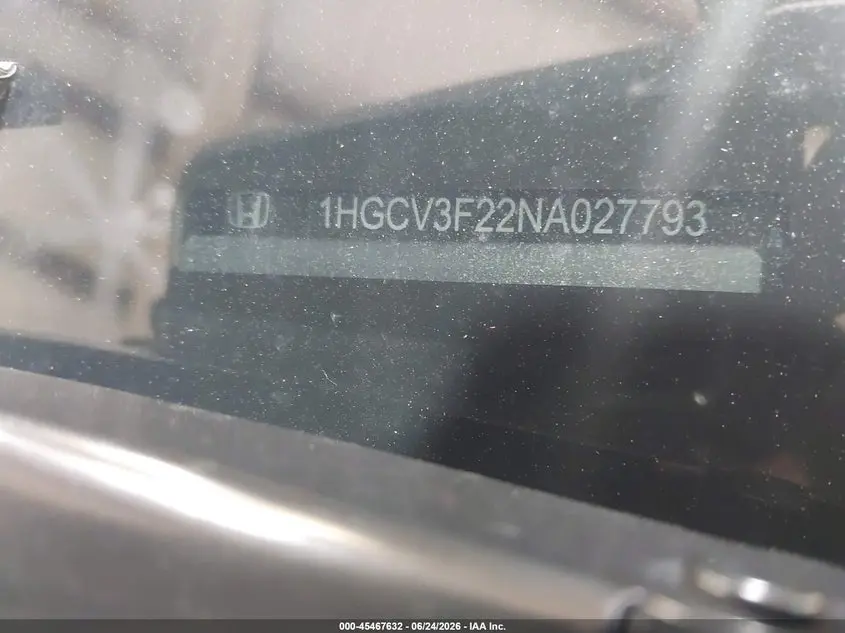 2022 HONDA ACCORD HYBRID SPORT