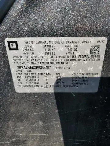 2017 GMC TERRAIN SLE  