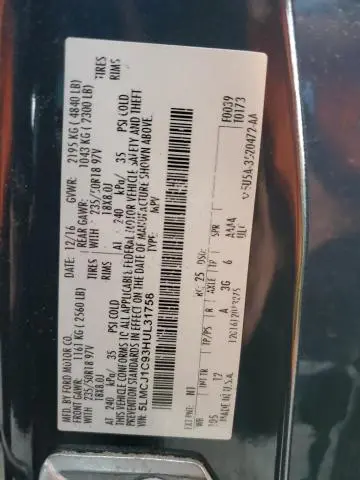 2017 LINCOLN MKC PREMIERE  