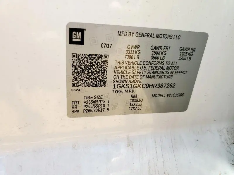 2017 GMC YUKON XL C1500 SLT  