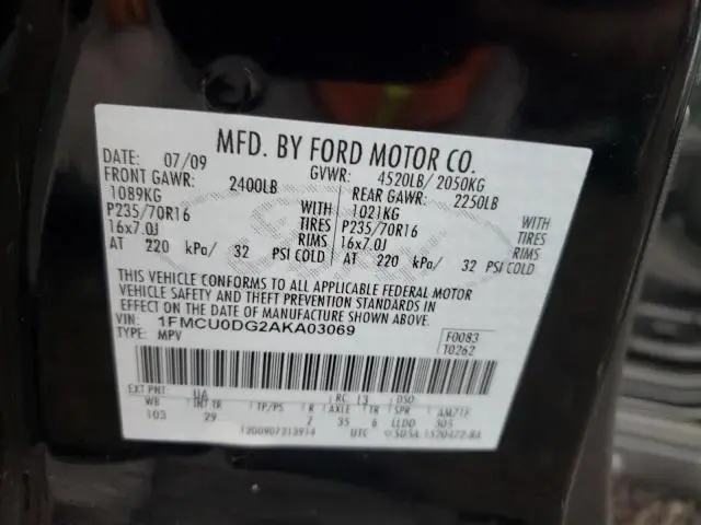 2010 FORD ESCAPE XLT  