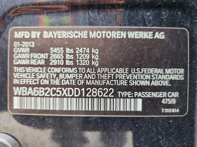 2013 BMW 650 I  