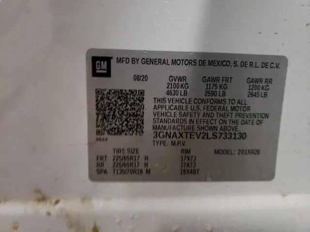 2020 CHEVROLET EQUINOX LT  