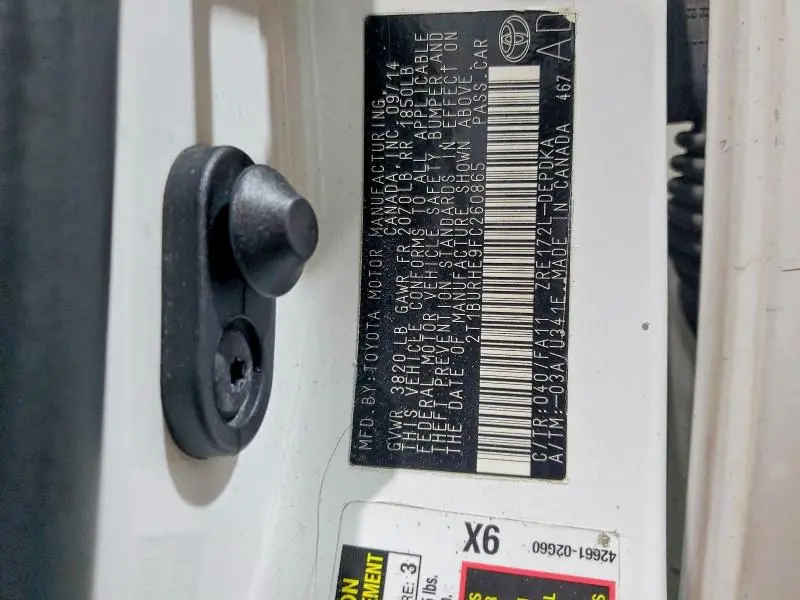 2015 TOYOTA COROLLA L  