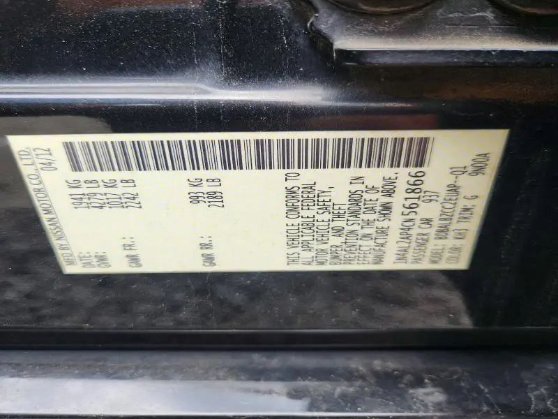 2012 NISSAN ALTIMA 2.5  