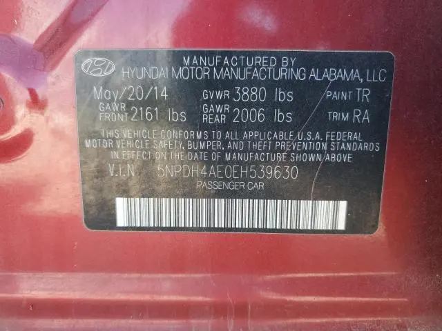 2014 HYUNDAI ELANTRA SE  