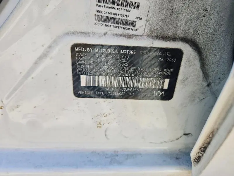 2018 MITSUBISHI MIRAGE G4 ES  
